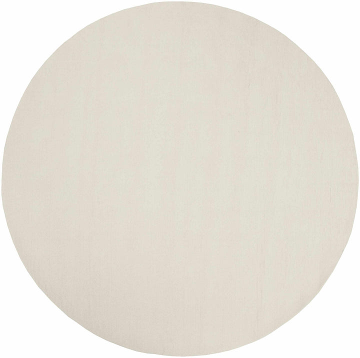 Modern Solid Plain Ivory Hand loomed Multi size Wool Area Rug - The Rug Decor