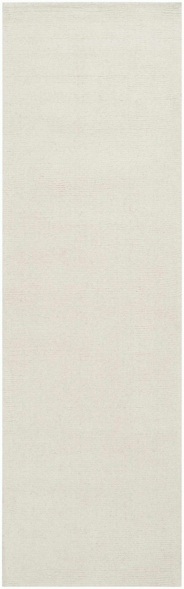 Modern Solid Plain Ivory Hand loomed Multi size Wool Area Rug - The Rug Decor