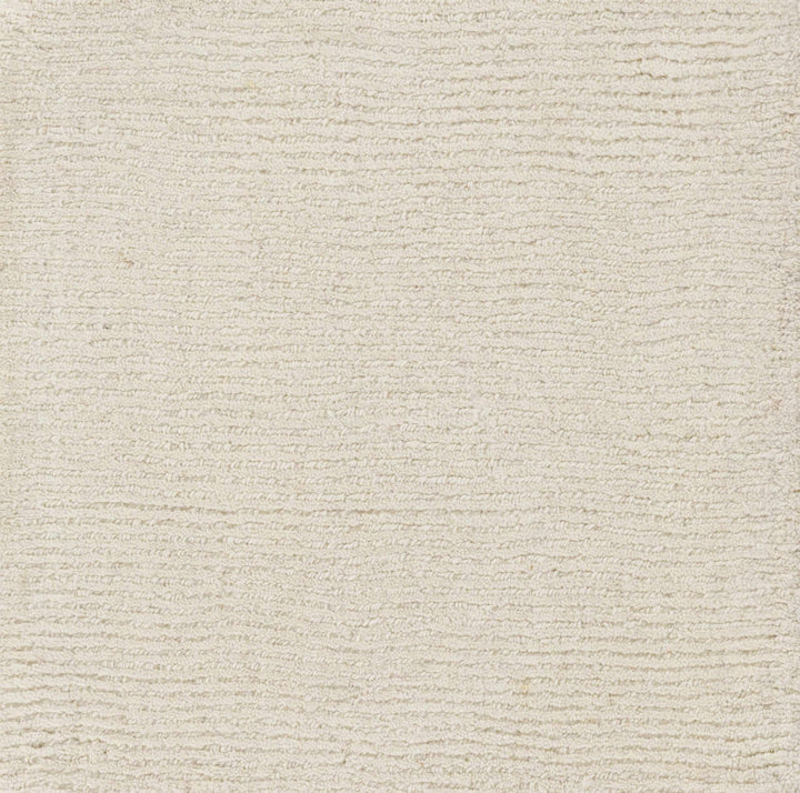 Modern Solid Plain Ivory Hand loomed Multi size Wool Area Rug - The Rug Decor
