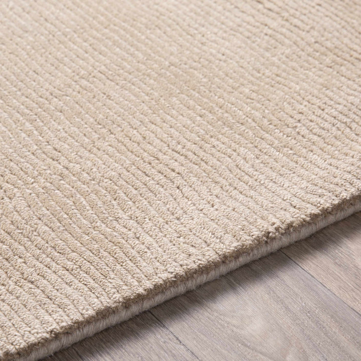 Modern Solid Plain Taupe Hand loomed Multi Size wool Rug - The Rug Decor