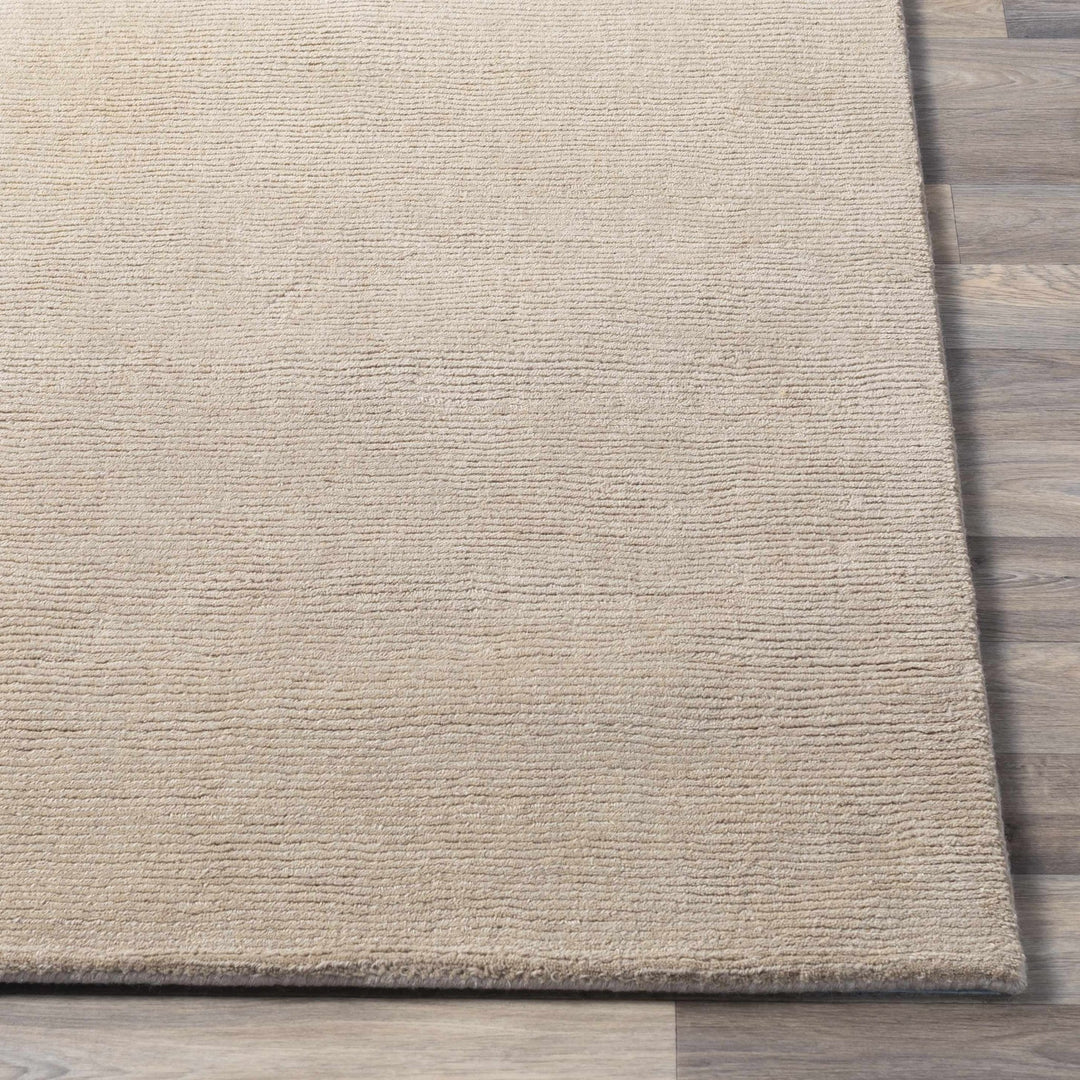 Modern Solid Plain Taupe Hand loomed Multi Size wool Rug - The Rug Decor