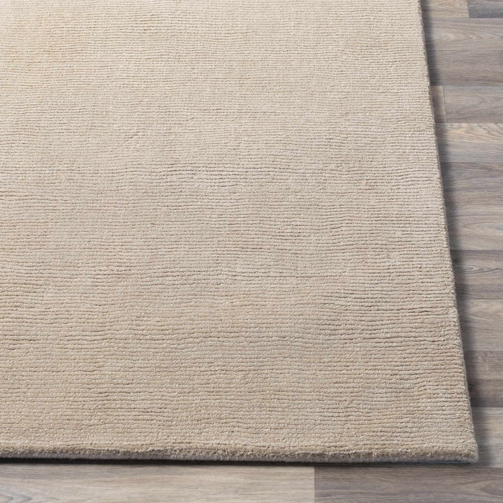 Modern Solid Plain Taupe Hand loomed Multi Size wool Rug - The Rug Decor