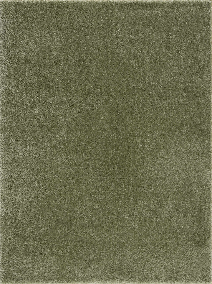 Modern Solid plush High pile Light olive green area rug - The Rug Decor
