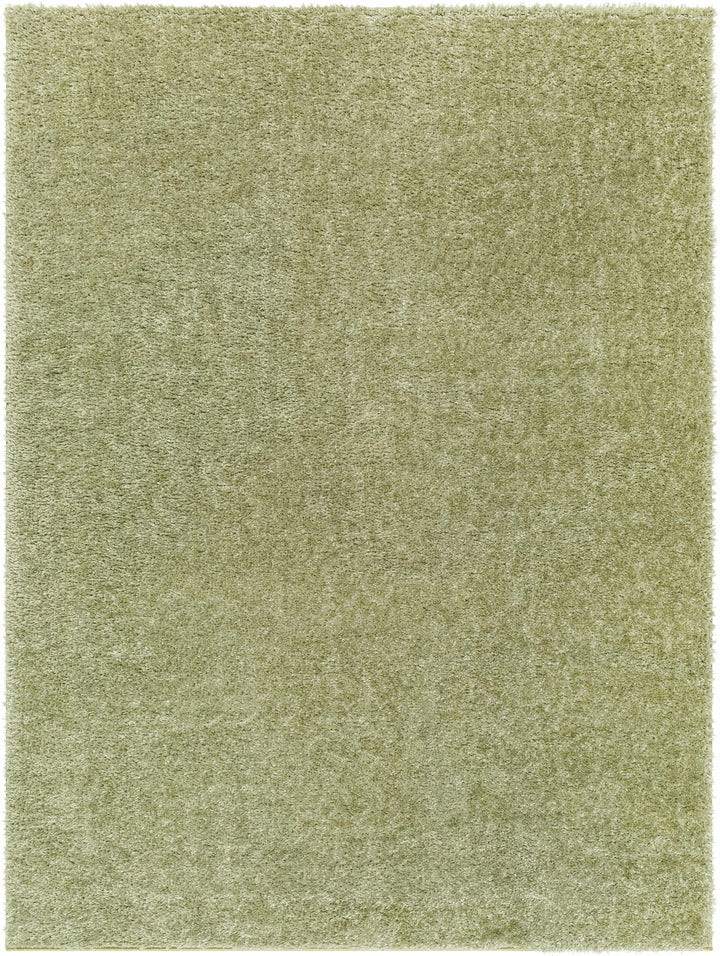 Modern Solid plush High pile Light olive green area rug - The Rug Decor