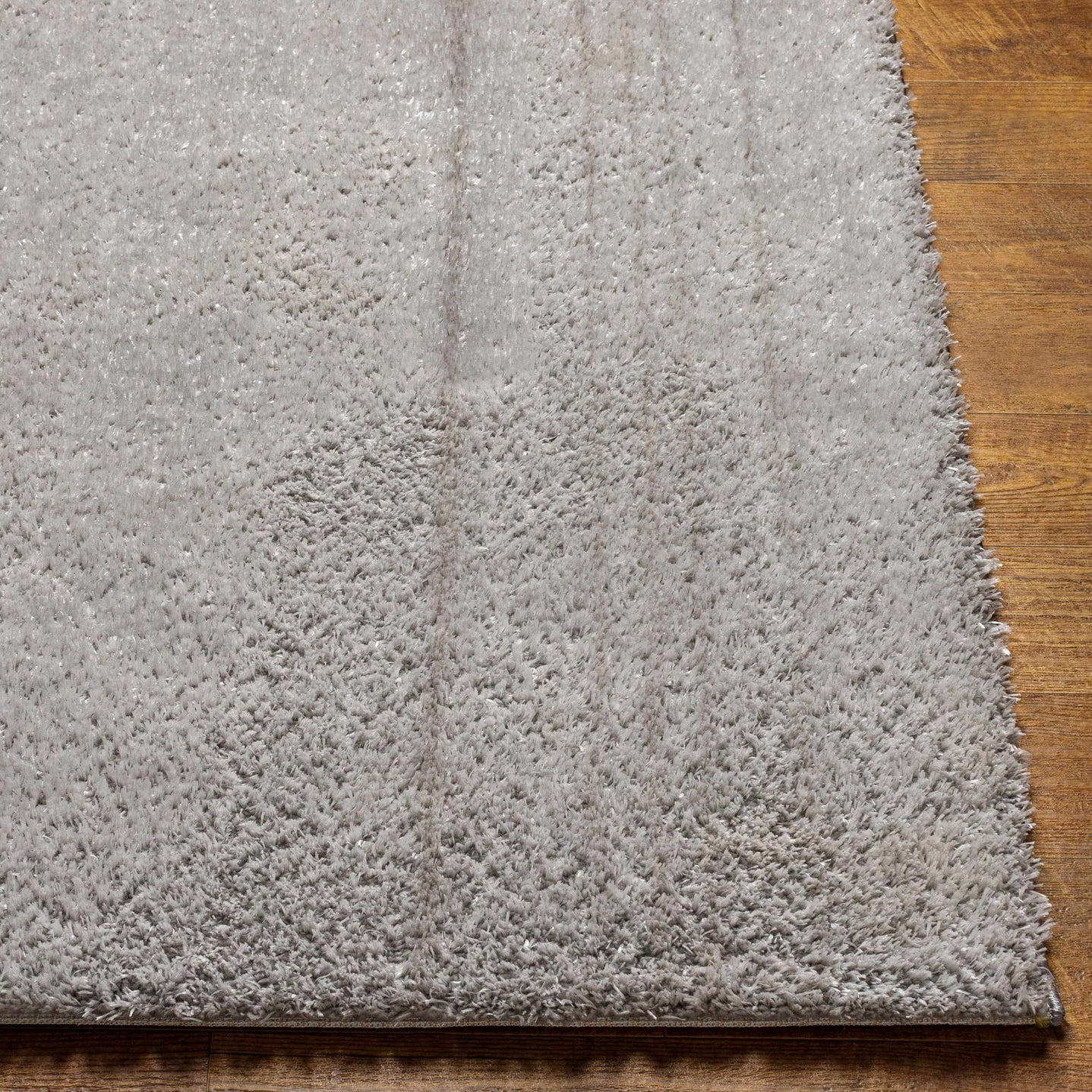 Modern Solid Silver Plush Pile Area Rug - The Rug Decor