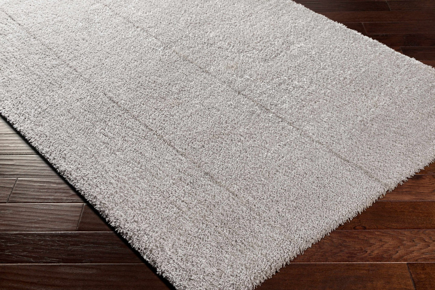 Modern Solid Silver Plush Pile Area Rug - The Rug Decor