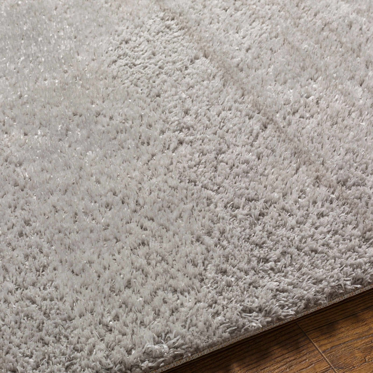 Modern Solid Silver Plush Pile Area Rug - The Rug Decor