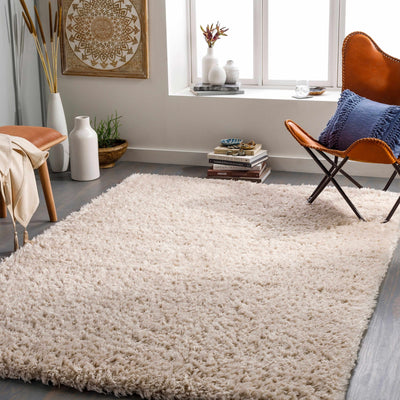 Modern Solid Tan Moroccan Style Plush Pile Multi Size area rug - The Rug Decor