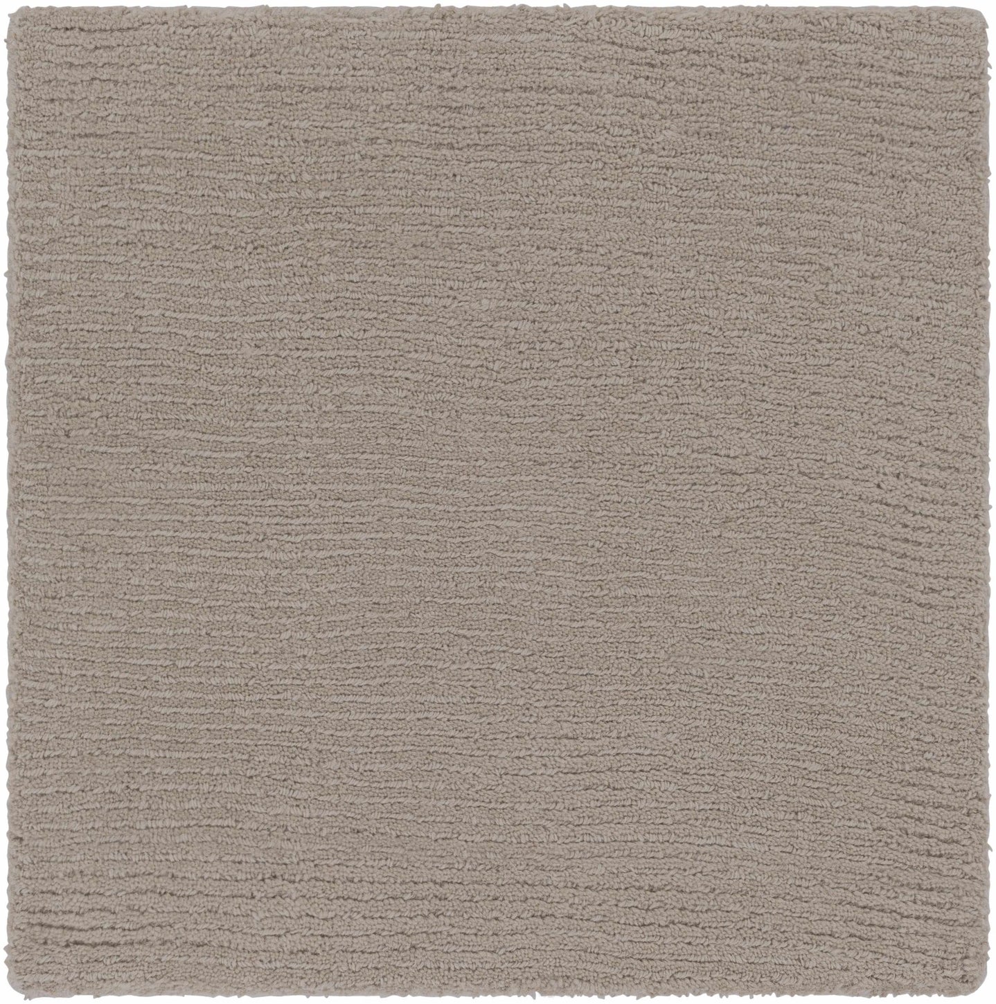 Modern Solid Taupe Stripes Texture Hand - loom Multi Size Wool Area Rug - The Rug Decor