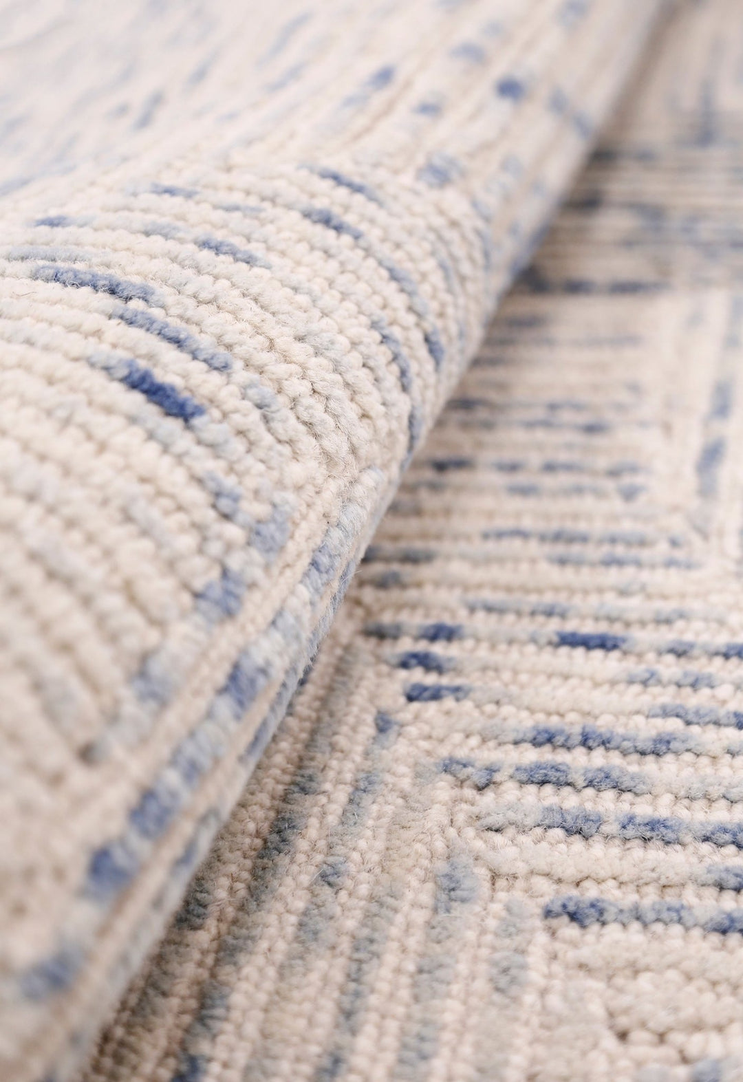 Modern Speckled stripes Ivory Hand Tufted 5x8 Wool Area Rug - The Rug Decor