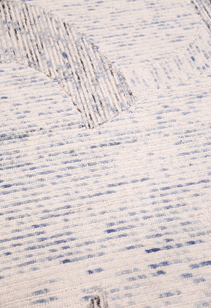 Modern Speckled stripes Ivory Hand Tufted 5x8 Wool Area Rug - The Rug Decor