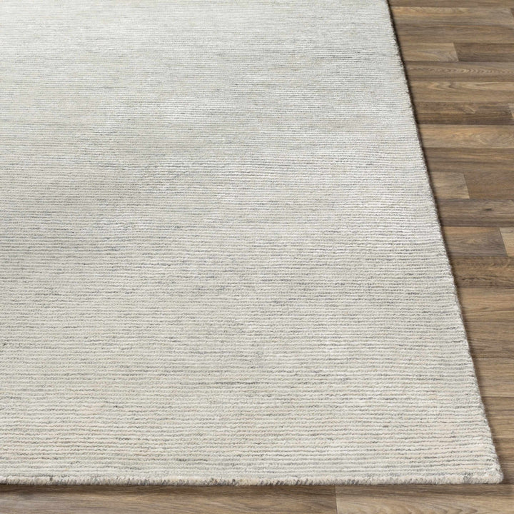 Modern Striped Ivory And Gray Hand Tufted Wool Rug - The Rug Decor