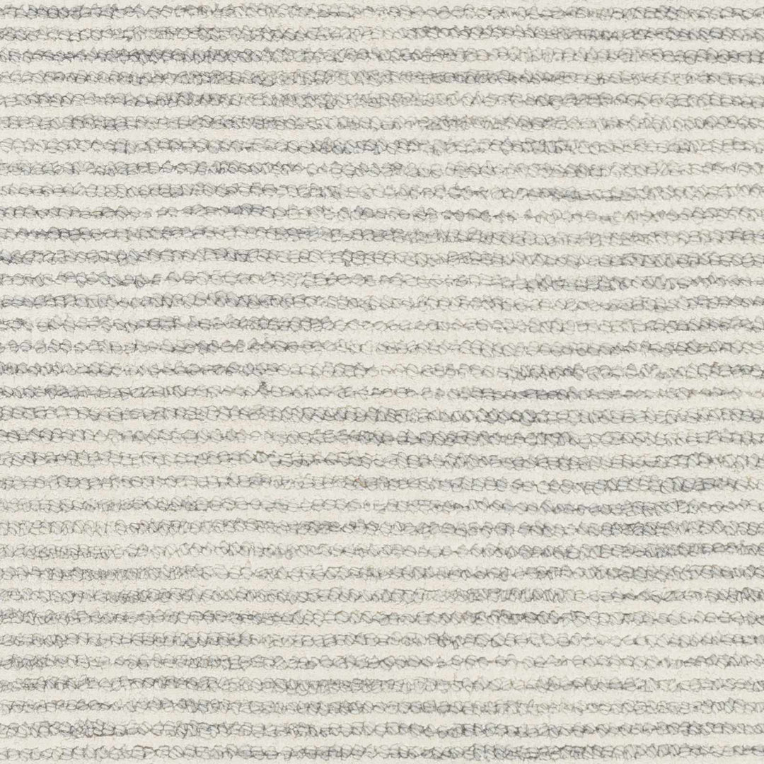 Modern Striped Ivory And Gray Hand Tufted Wool Rug - The Rug Decor