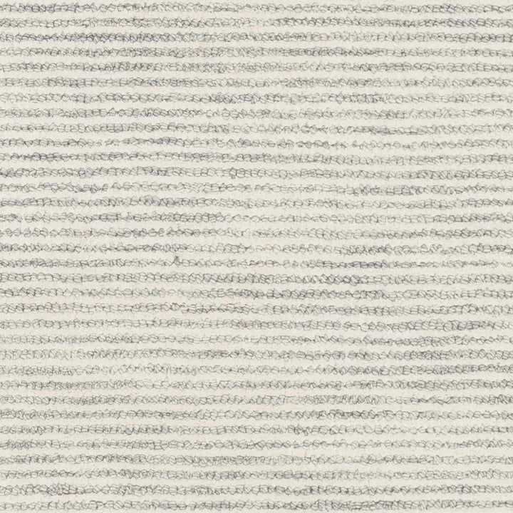 Modern Striped Ivory And Gray Hand Tufted Wool Rug - The Rug Decor