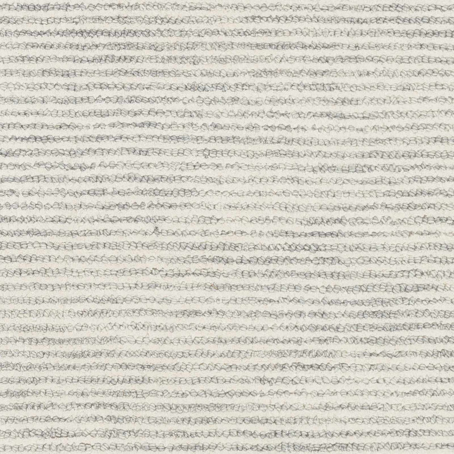 Modern Striped Ivory And Gray Hand Tufted Wool Rug - The Rug Decor