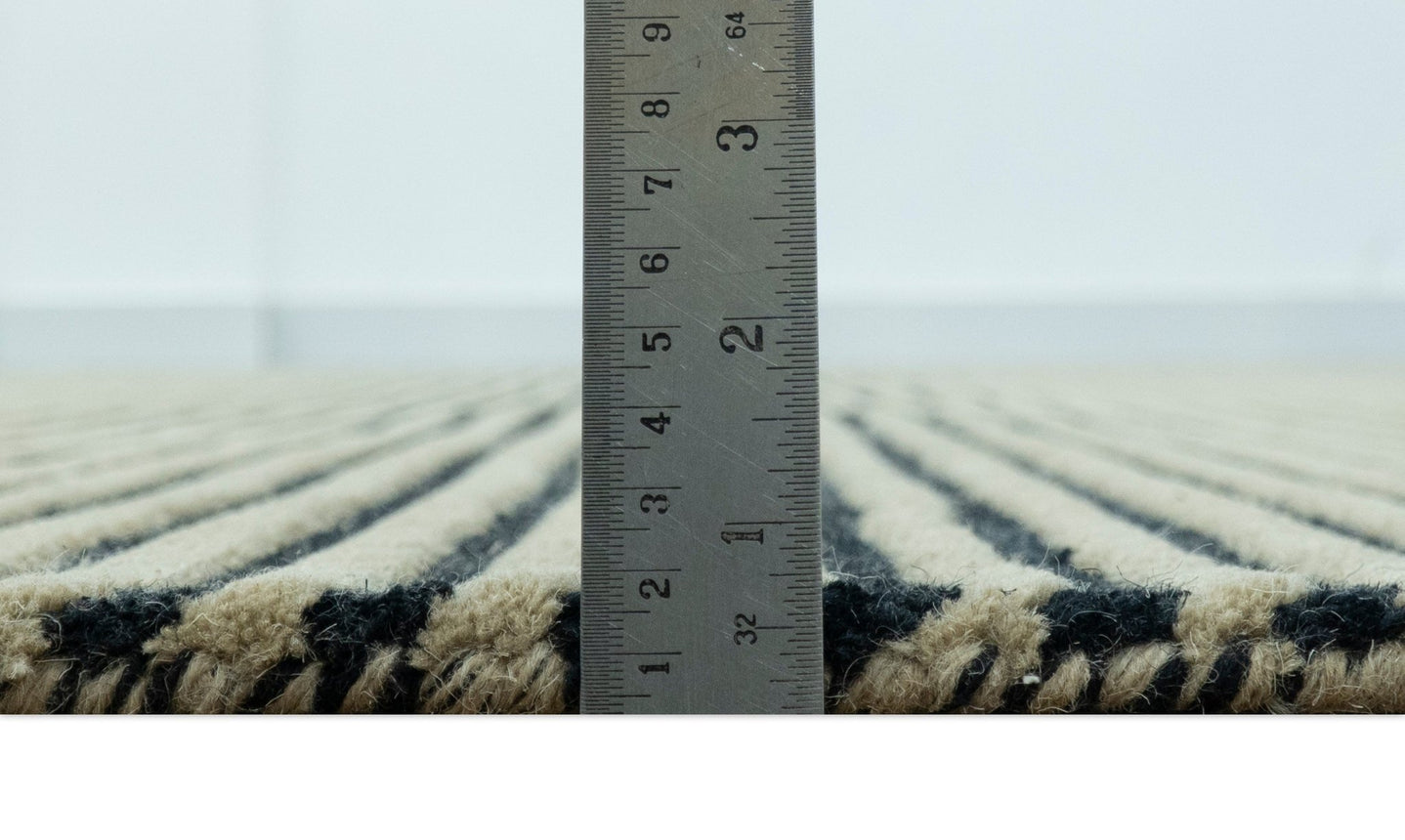 Modern Stripes Design Black And Brown 8x10 Hand Tufted Wool Area Rug - The Rug Decor