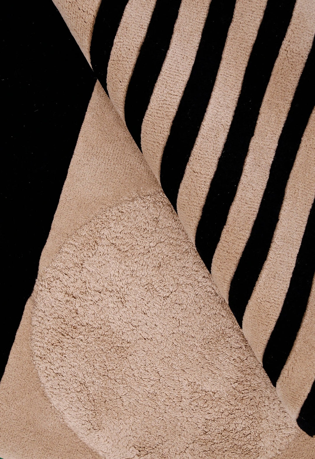 Modern Stripes Pattern Beige Hand Tufted 5x7 Wool Area Rug - The Rug Decor