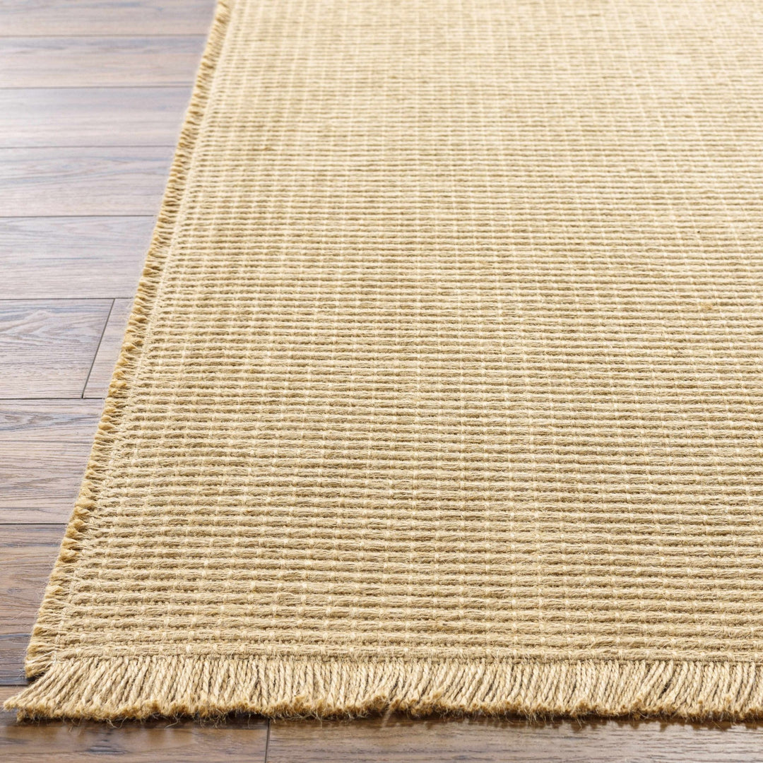 Modern Stripes Texture Tan Jute Area Rug - The Rug Decor