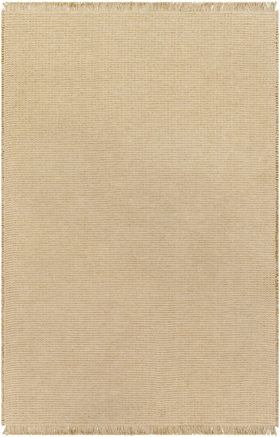 Modern Stripes Texture Tan Jute Area Rug - The Rug Decor