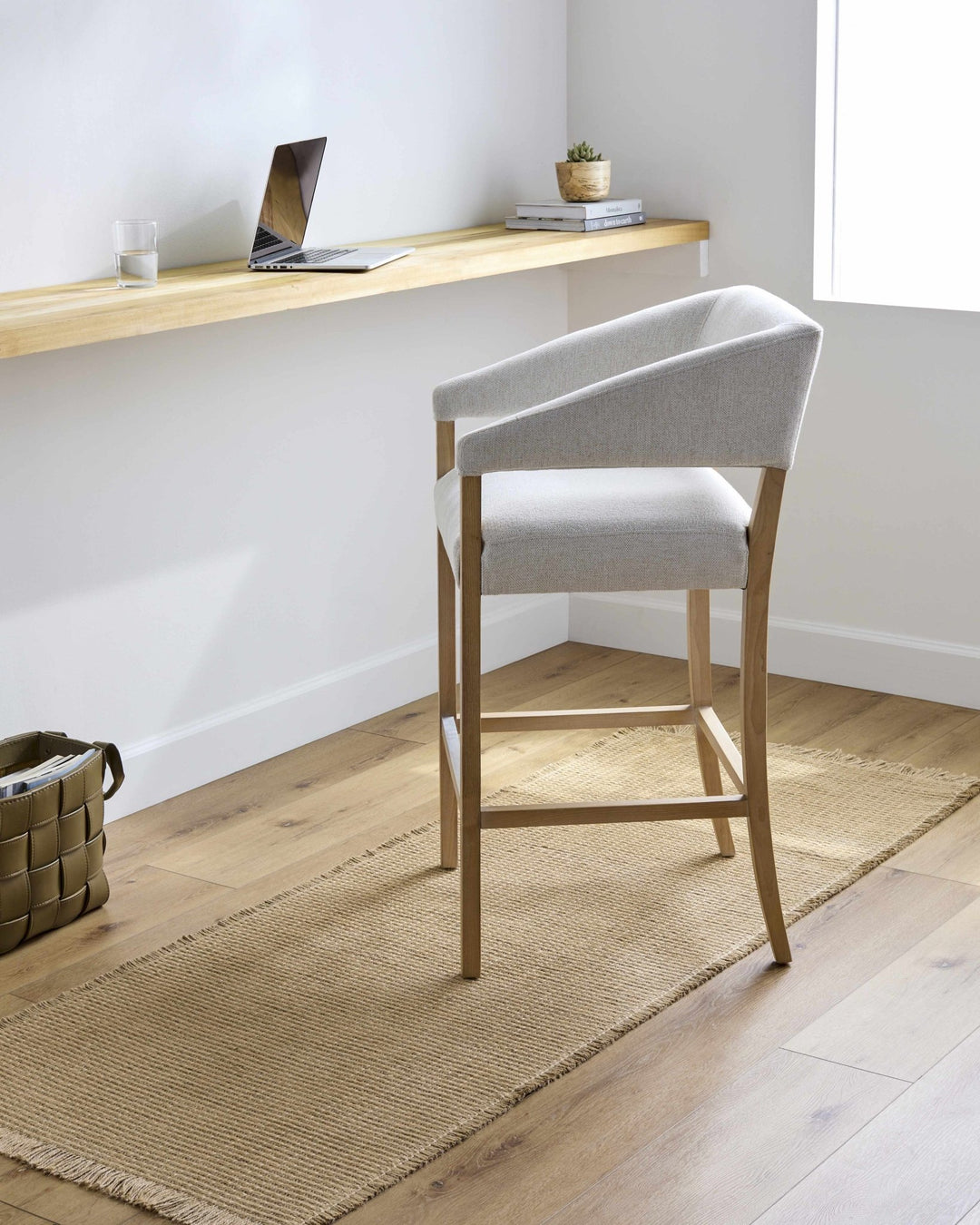 Modern Stripes Texture Tan Jute Area Rug - The Rug Decor