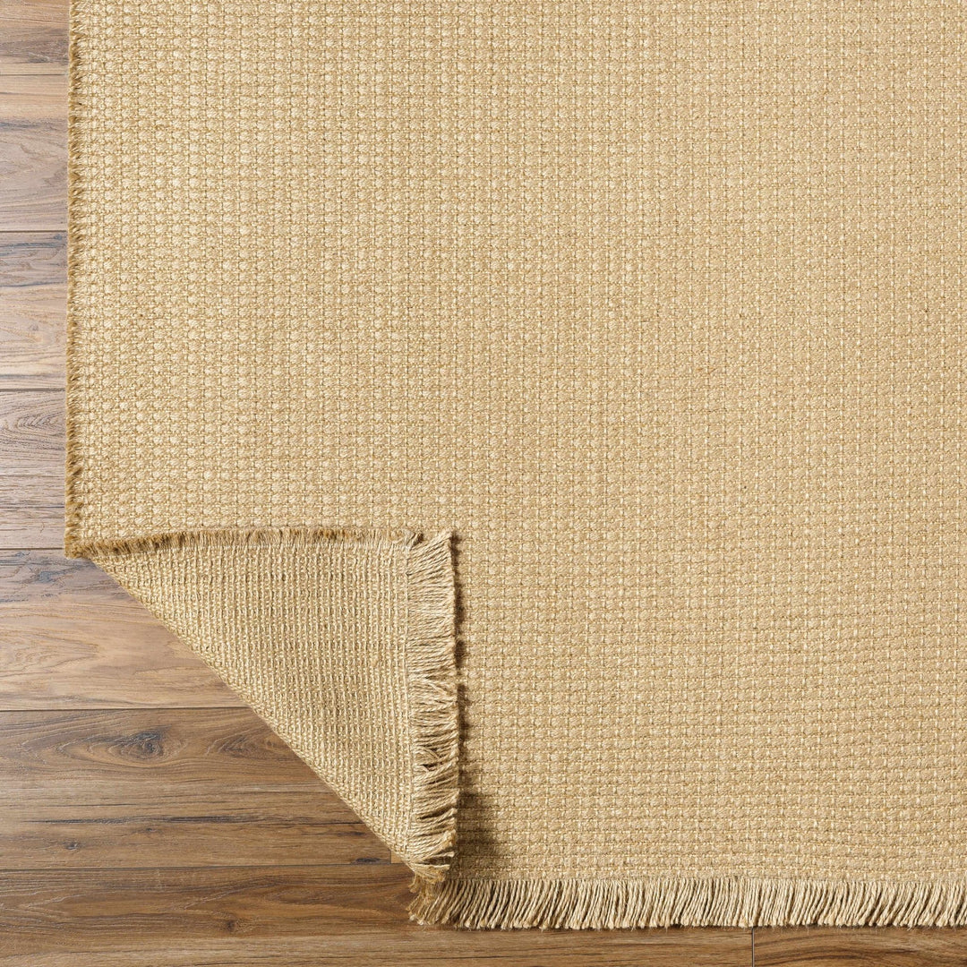 Modern Stripes Texture Tan Jute Area Rug - The Rug Decor