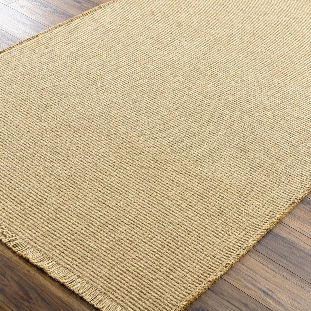 Modern Stripes Texture Tan Jute Area Rug - The Rug Decor