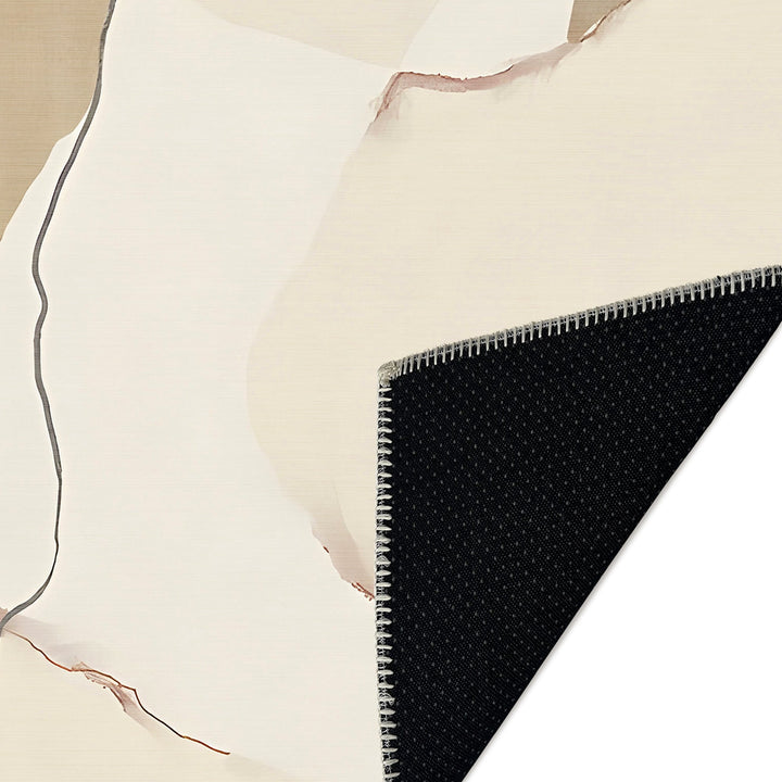 Modern Style Beige Machine Washable Cotton Area Rug - The Rug Decor