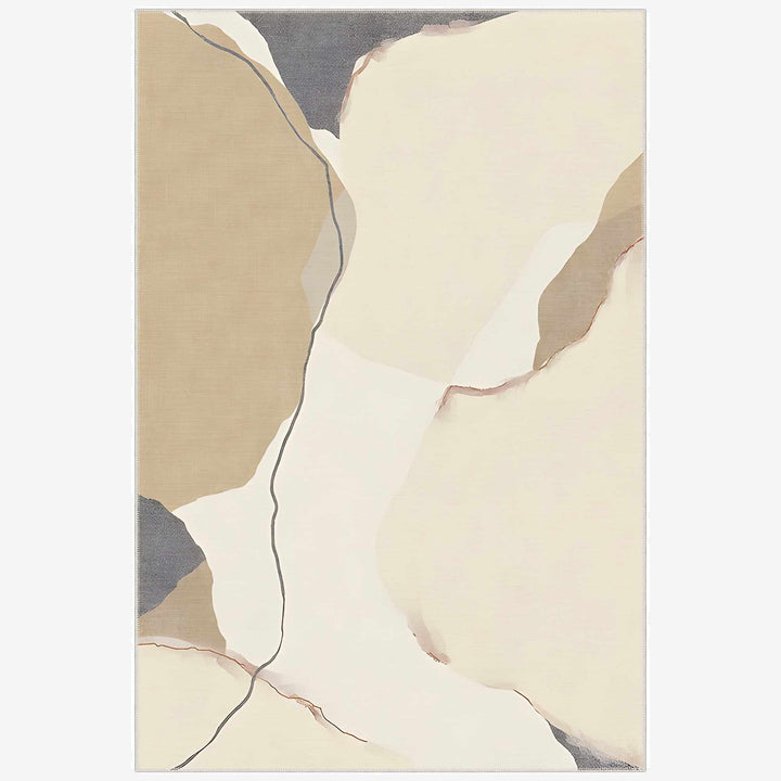 Modern Style Beige Machine Washable Cotton Area Rug - The Rug Decor
