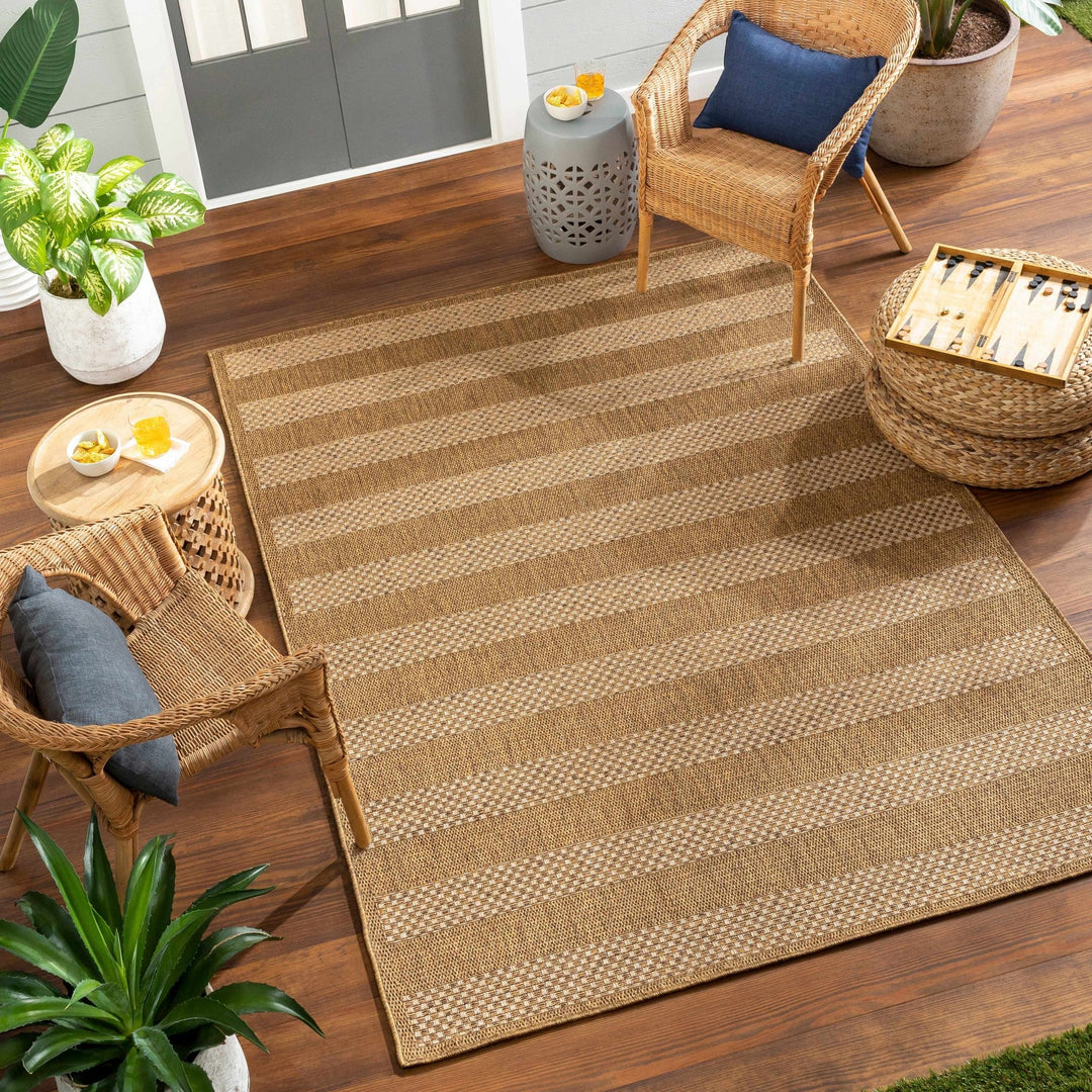Modern Style Camel And Beige Jute Rug - The Rug Decor