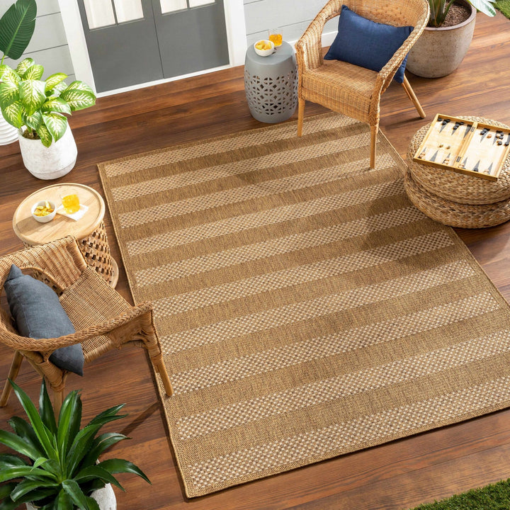 Modern Style Camel And Beige Jute Rug - The Rug Decor