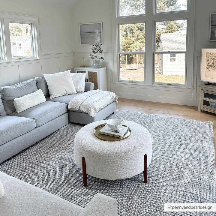 Modern Style Flatwoven Cream Area Rug - The Rug Decor