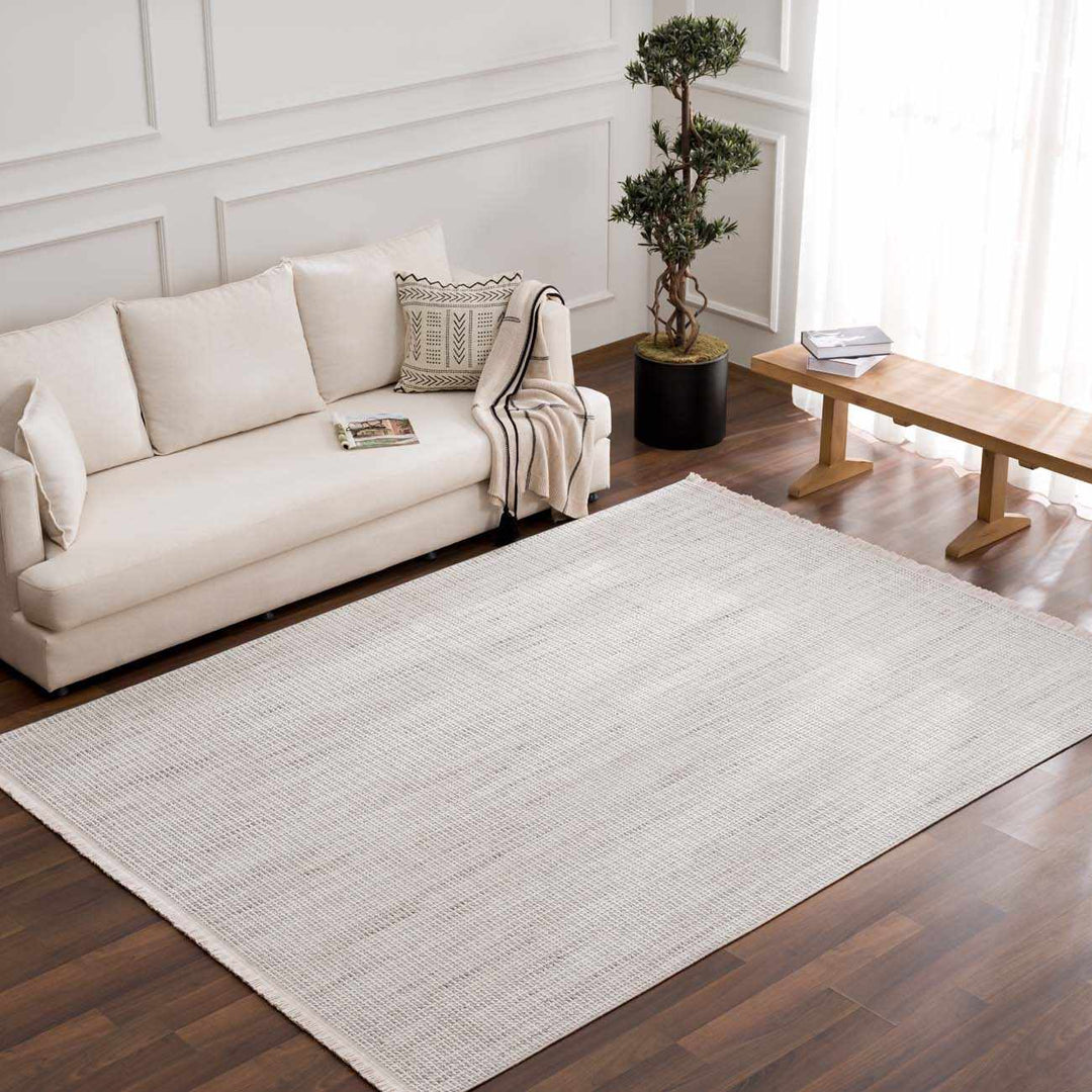 Modern Style Flatwoven Cream Area Rug - The Rug Decor