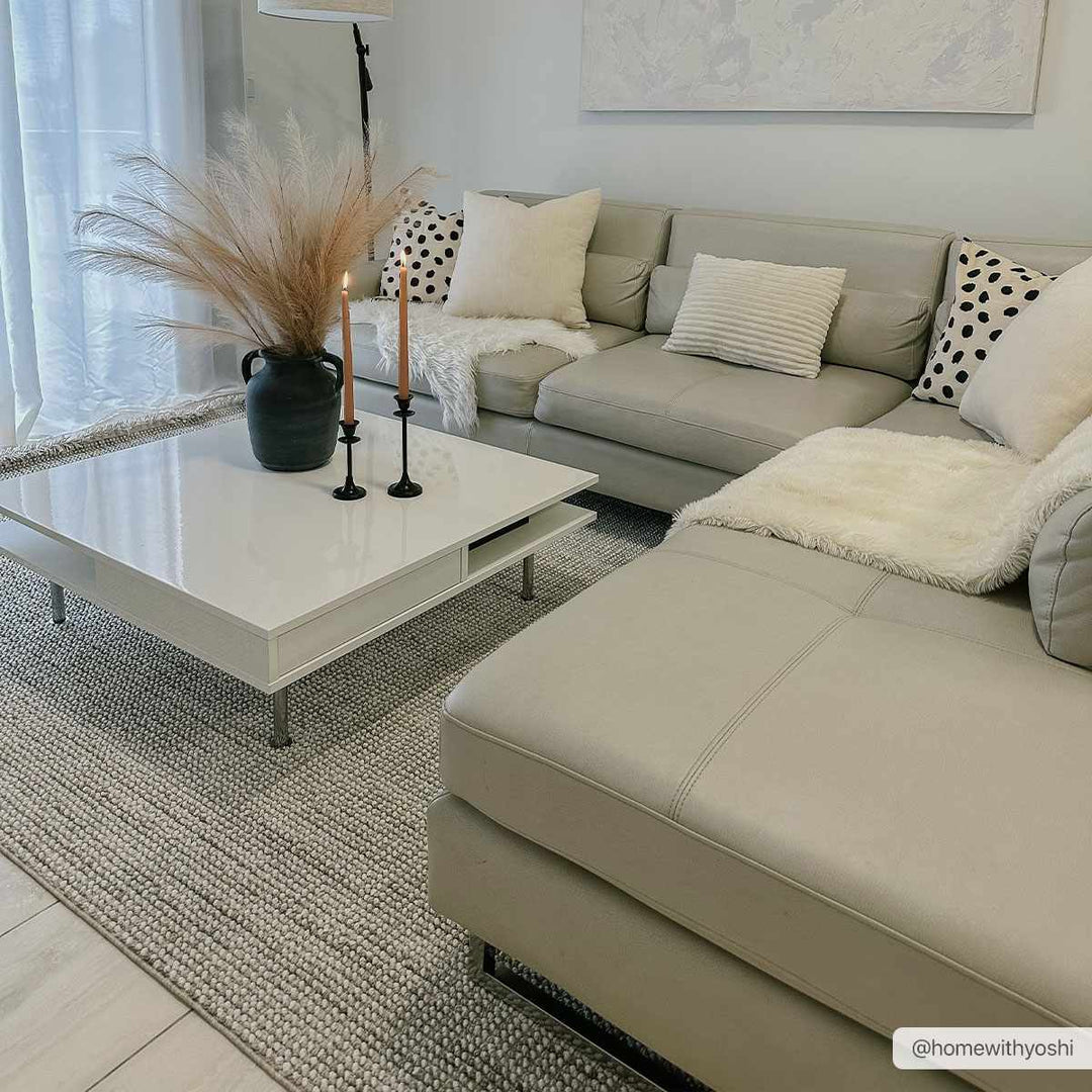 Modern Style Flatwoven Cream Area Rug - The Rug Decor