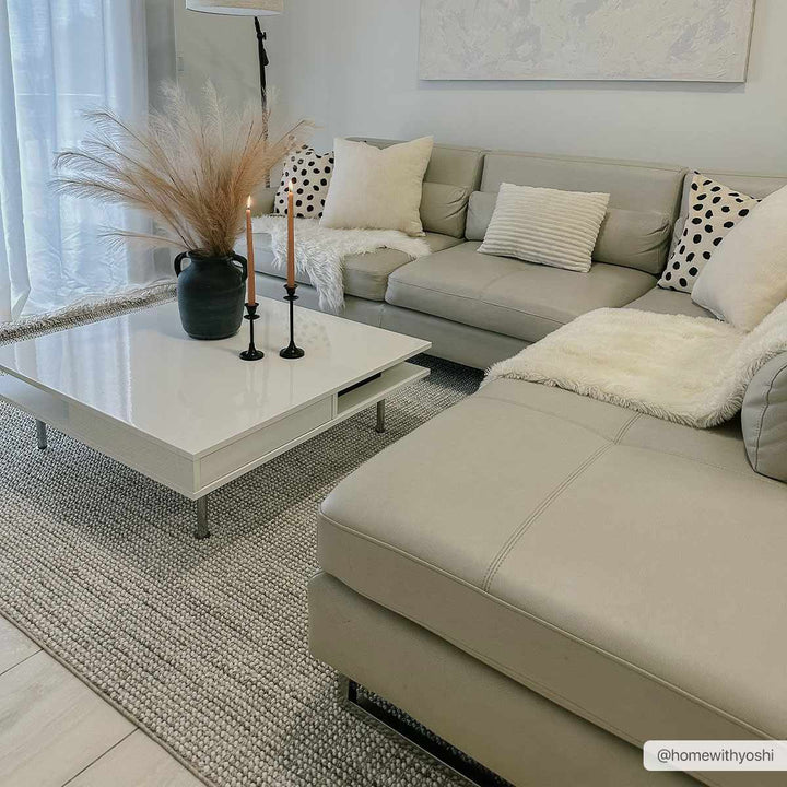 Modern Style Flatwoven Cream Area Rug - The Rug Decor