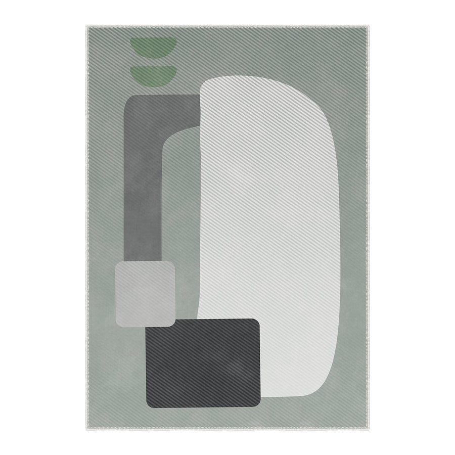 Modern Style Gray Machine Washable Cotton Area Rug - The Rug Decor