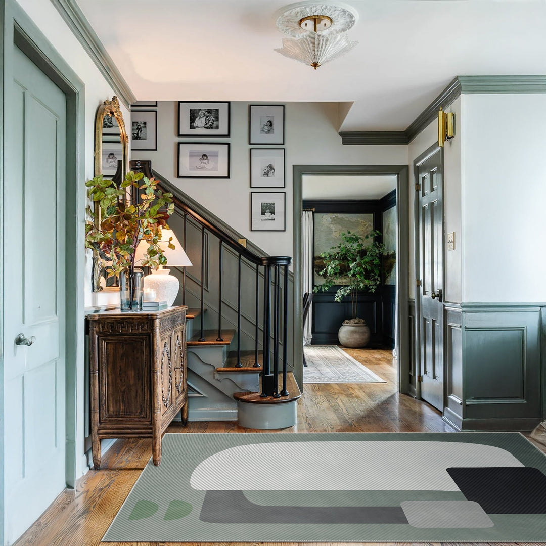 Modern Style Gray Machine Washable Cotton Area Rug - The Rug Decor