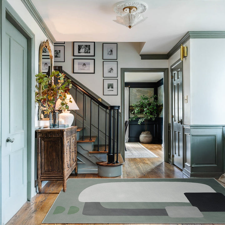 Modern Style Gray Machine Washable Cotton Area Rug - The Rug Decor