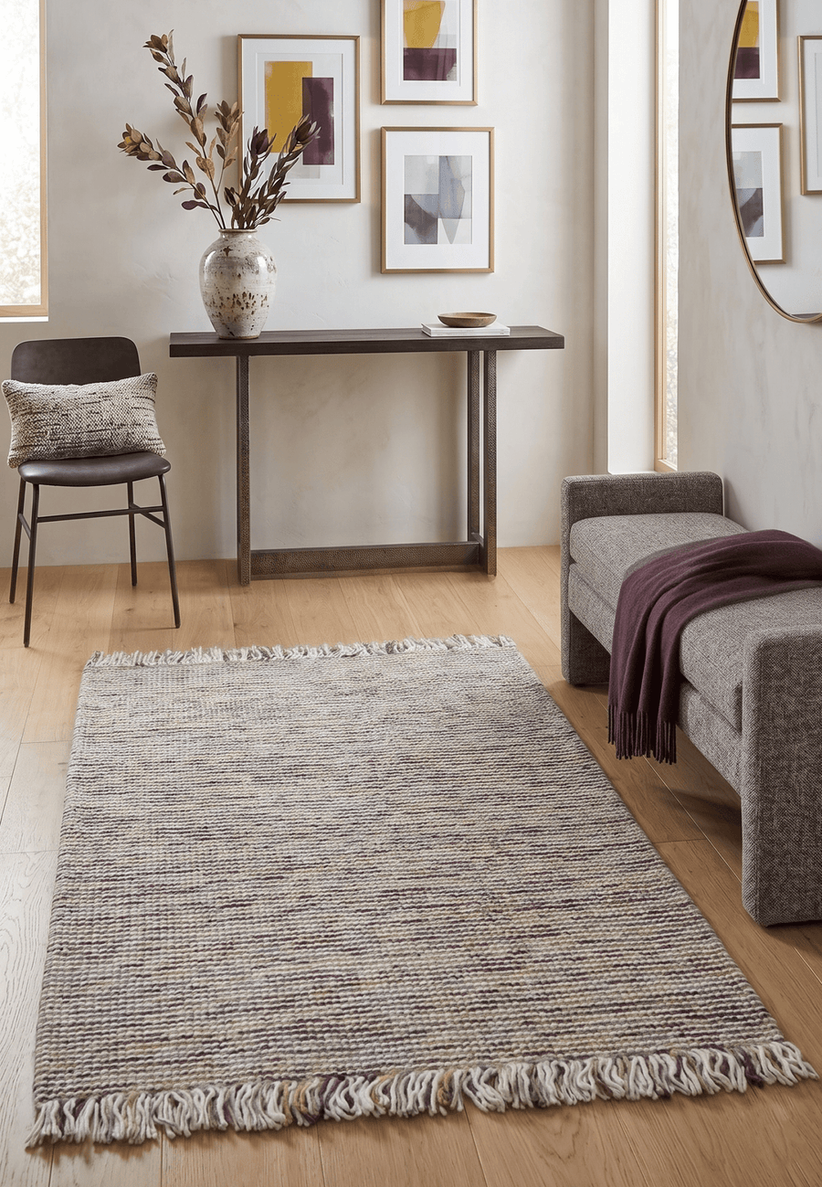 Modern Style Hand Woven Multi Color Wool Area Rug - The Rug Decor