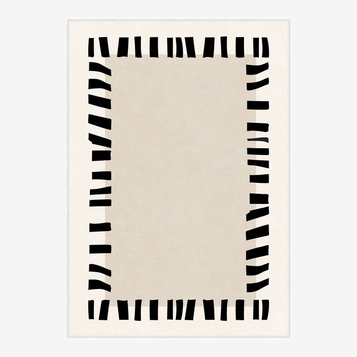 Modern Style Ivory Machine Washable Cotton Area Rug - The Rug Decor