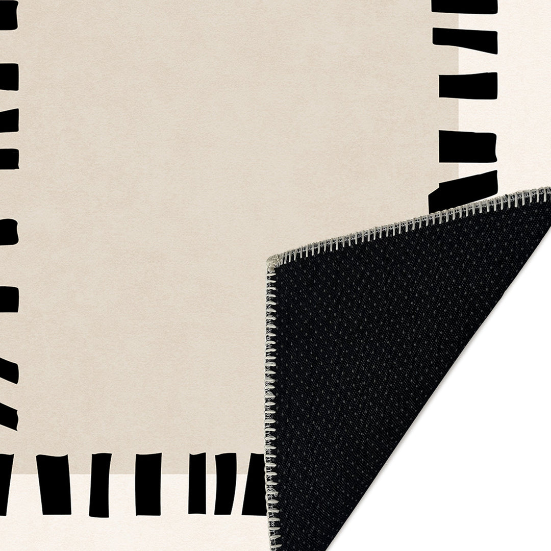 Modern Style Ivory Machine Washable Cotton Area Rug - The Rug Decor