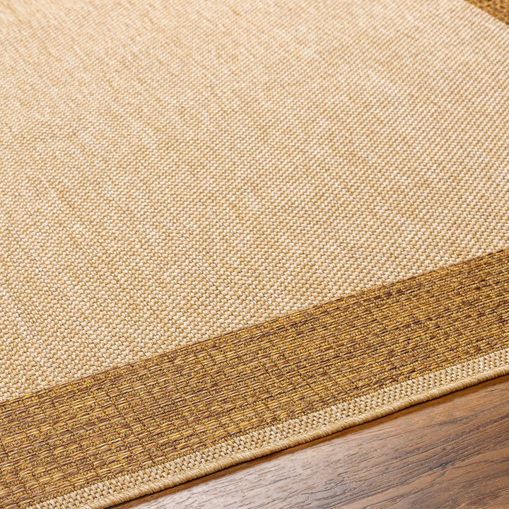 Modern Style Tan And Brown Machine Woven Jute Rug - The Rug Decor