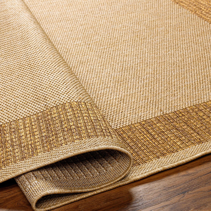 Modern Style Tan And Brown Machine Woven Jute Rug - The Rug Decor