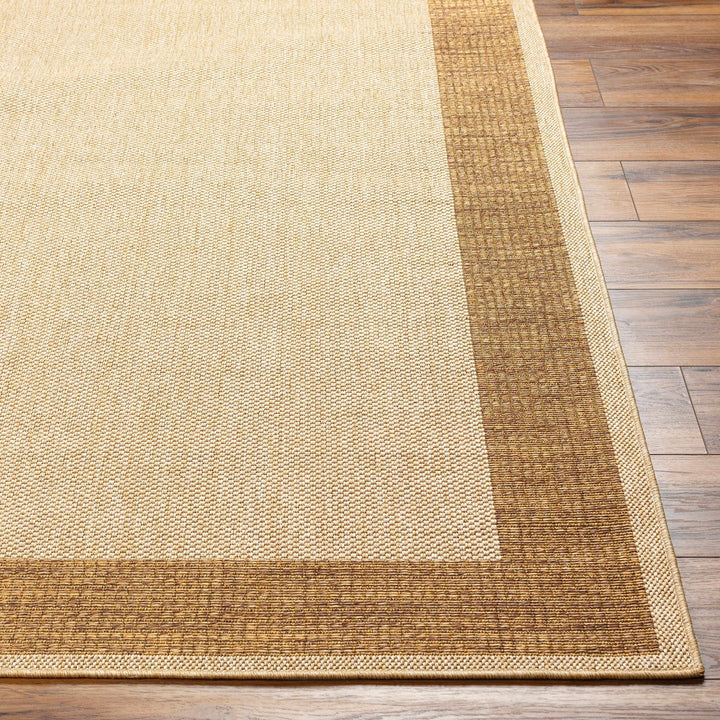 Modern Style Tan And Brown Machine Woven Jute Rug - The Rug Decor
