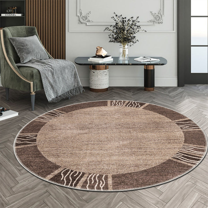 Modern Style Taupe Machine Washable Cotton Rug - The Rug Decor