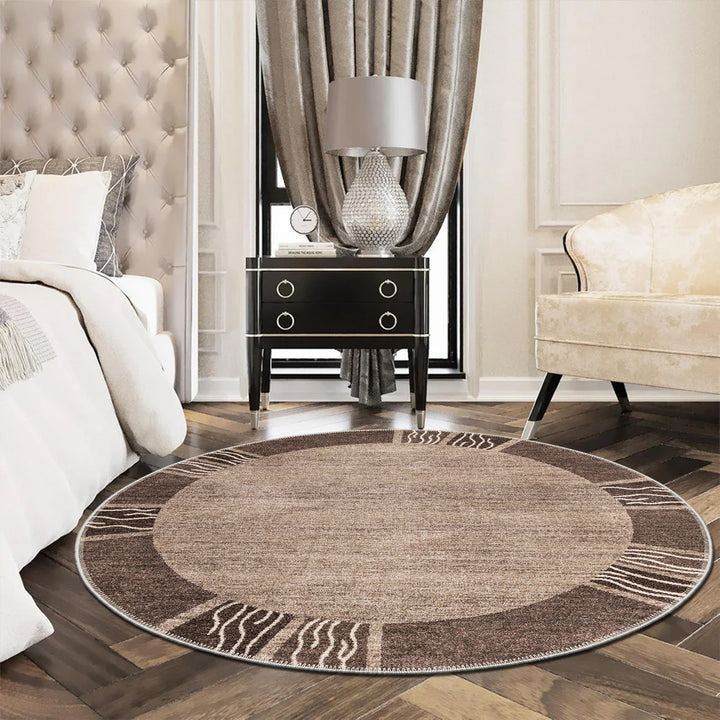 Modern Style Taupe Machine Washable Cotton Rug - The Rug Decor