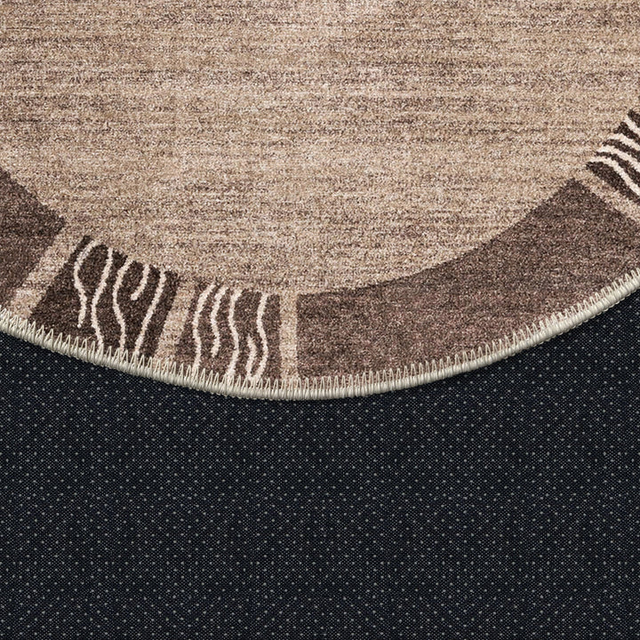 Modern Style Taupe Machine Washable Cotton Rug - The Rug Decor