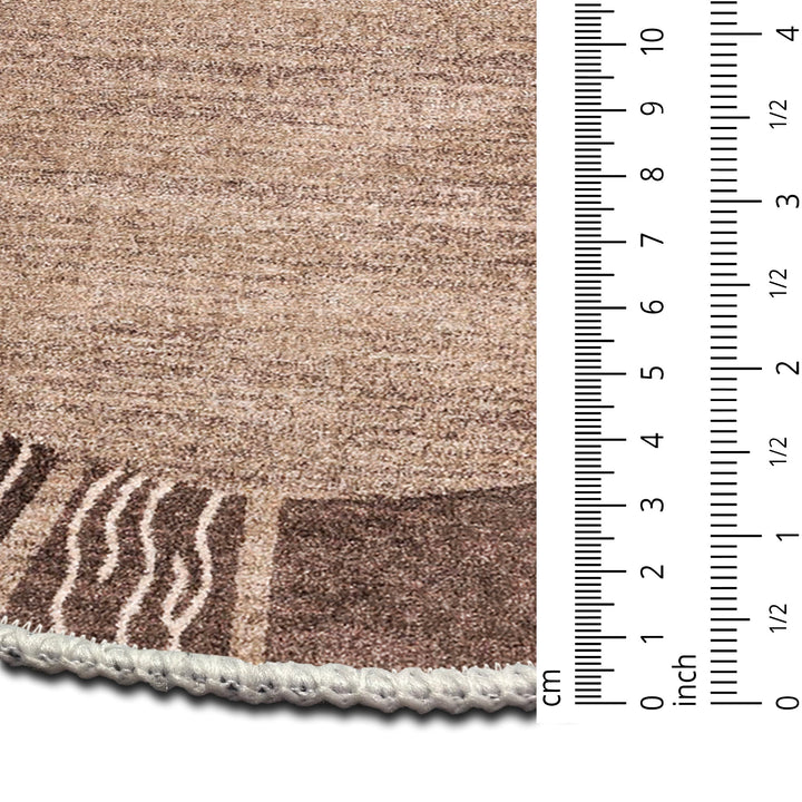 Modern Style Taupe Machine Washable Cotton Rug - The Rug Decor