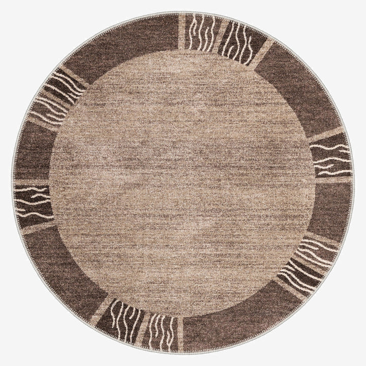 Modern Style Taupe Machine Washable Cotton Rug - The Rug Decor