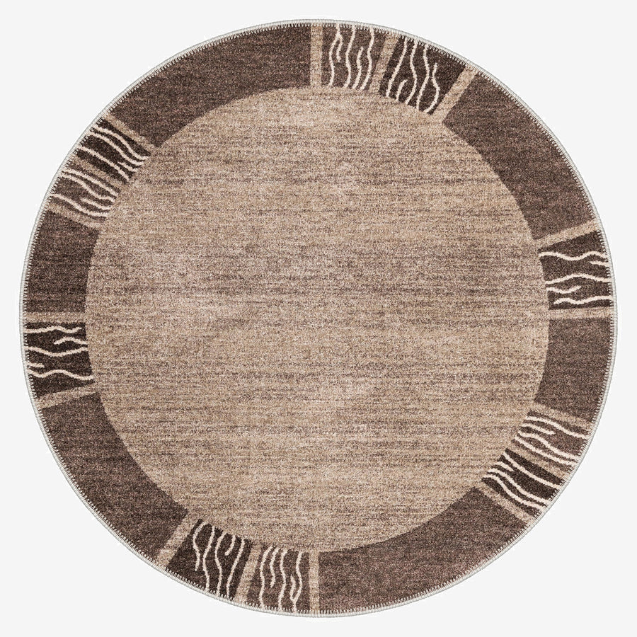 Modern Style Taupe Machine Washable Cotton Rug - The Rug Decor