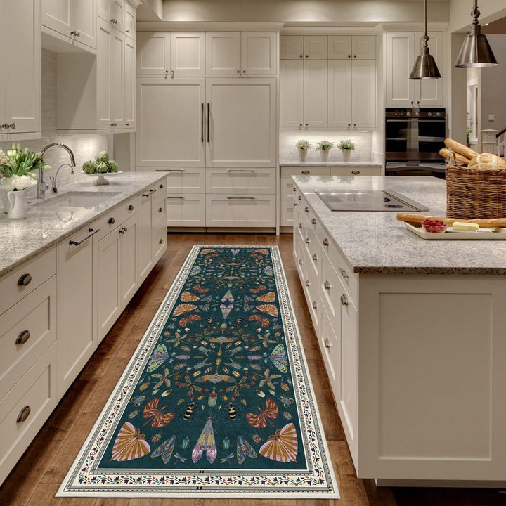Modern Style Teal Machine Washable Cotton Area Rug - The Rug Decor